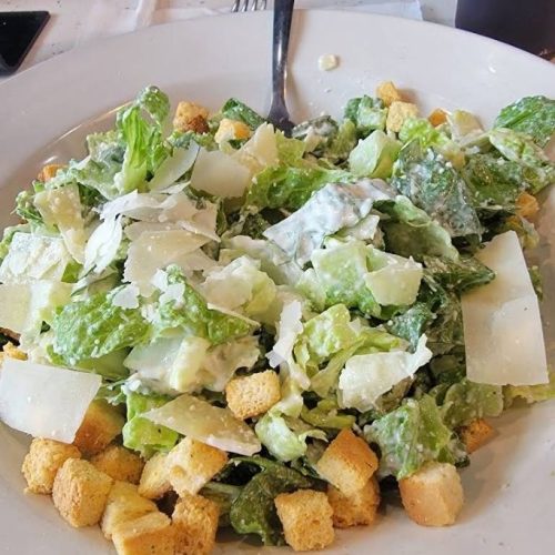 fresh Caesar salad in bowl